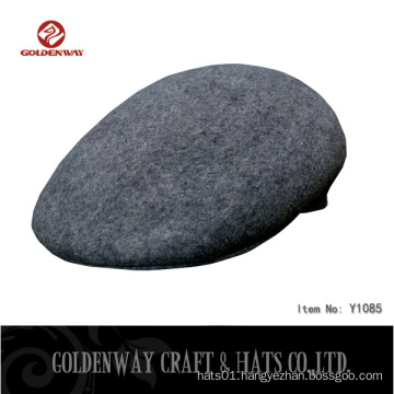 Custom Men's grey design Wool Driver's Caps/wool felt ivy hat